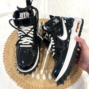 Nike x Air Force 1 Mid Off-White Sheed Sneakers Black Size 10
